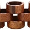Set Of 12 Wooden Handmade Decorative Napkin Rings For Dinner Party Table Decor 1.5 Inch