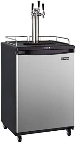 Cold Brew Coffee Triple Tap Stainless Steel Commercial/Residential Kegerator -Wilton Shop 314EdBurcCL. AC