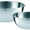 Bowl Set 2 Pieces, Stainless Steel Bowls For Kitchen, Multifunctional As Mixing Bowl, Salad Bowl, Dough Bowl, Stackable, 16, 20 Cm, Silver 1 Bowl Set 2 Pieces, Stainless Steel Bowls For Kitchen, Multifunctional As Mixing Bowl, Salad Bowl, Dough Bowl, Stackable, 16, 20 Cm, Silver -Wilton Shop 314GbqHw3oL