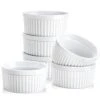 Ramekins, 4 Ounces Porcelain Souffle Dishes Set For Baking, Souffle Ramekins For Desert, Pudding. Set Of 6, White, Oven Safe 2 Ramekins, 4 Ounces Porcelain Souffle Dishes Set For Baking, Souffle Ramekins For Desert, Pudding. Set Of 6, White, Oven Safe -Wilton Shop 314X2i1NZHL
