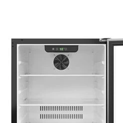 23.4” Built-In Mini Fridge For Food And Beverages With Glass Shelves, Stainless Steel Door, Adjustable Temperature, LED Light, For Home, Office, Garage, Or Dorm [5 Cu. Ft.] (KM-BIR5C-SS) -Wilton Shop 314pnR53URL
