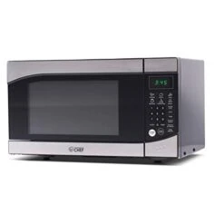 Untertop 0.9 Cubic Feet Microwave Oven, 900 Watt, Stainless Steel Front With Black Cabinet, Commercial Chef CHM009 & Amazon Basics 2 Slice, Extra-Wide Slot Toaster With 6 Shade Settings, Black -Wilton Shop 315UCJ05ZJL
