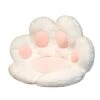 Cartoon Bear Paw Cat Claw Cushion, Half-Surround Cushion, Lazy One-Piece Sofa, Office Seat, Student Cushion (Polar White, 60cm*70cm)