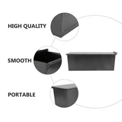 Iron Loaf Pan With Lid Toast Baking Mold Non- Stick Loaf Baking Mold 600 G/ 1. 9 Toast Making Mold Bread Toast Box Mold -Wilton Shop 315nWWihuzL