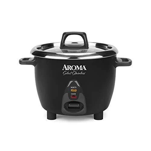 Select Stainless Rice Cooker & Warmer With Uncoated Inner Pot, 3-Cup(uncooked)/6-Cup(cooked)/ 1.2Qt, ARC-753SGB, Black 3 Select Stainless Rice Cooker & Warmer With Uncoated Inner Pot, 3-Cup(uncooked)/6-Cup(cooked)/ 1.2Qt, ARC-753SGB, Black