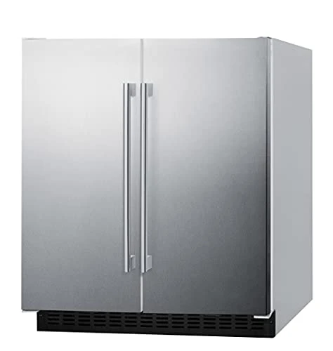 Summit FFRF3075WSS 30" Side-by-Side Compact Refrigerator And Freezer With 5.4 Cu. Ft. Capacity LED Lighting Frost Free Operation High Temperature And Open Door Alarm In Stainless Steel And White Cabinet 3 Summit FFRF3075WSS 30" Side-by-Side Compact Refrigerator And Freezer With 5.4 Cu. Ft. Capacity LED Lighting Frost Free Operation High Temperature And Open Door Alarm In Stainless Steel And White Cabinet