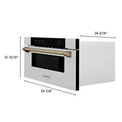 INE Autograph Edition 30" 1.2 Cu. Ft. Built-In Microwave Drawer In Stainless Steel With Champagne Bronze Accents 11 INE Autograph Edition 30" 1.2 Cu. Ft. Built-In Microwave Drawer In Stainless Steel With Champagne Bronze Accents -Wilton Shop 316zbSf7YoL
