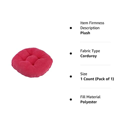12" Round Bar Stool Cushion, Corduroy Fabric And Thick Padding, Comfortable Sitting For Round Wooden/Metal Stools 4 12" Round Bar Stool Cushion, Corduroy Fabric And Thick Padding, Comfortable Sitting For Round Wooden/Metal Stools - Image 2