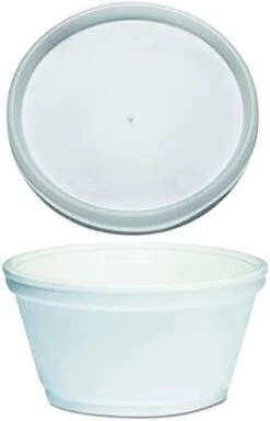 8 Ounce Foam Cup With Vented Lid In White. Hot And Cold Foods. For Ice Cream, Yogurt, Soup, Takeout, Carryout. Pack Of 50. Model MM-8SJ20/20JL-50 -Wilton Shop 317IeqYu1L. AC