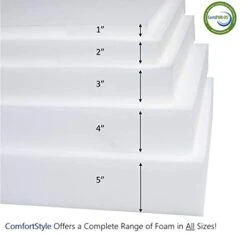 Replacement Seat Cushion Upholstery Foam Pad For Sofa Or Dining Chair, 2" X 24" X 82" CertiPUR-US Certified, Extra Long -Wilton Shop 317dvgguEaL