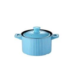 TYUXINSD Durable Stockpot Round Ceramic Casserole Pot Anti-Overflow Earthenware Pot With Lid Stovetop Stew Pot Soup Pot Stew Pan Casserole Cooking Pot Soup Pot (Size : 3.5L) (Size : 2.5L)