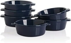 Ceramic Souffle, Round Double Handle Ramekins, 10oz Creme Brulee, Custard Cheese And Dipping Sauce, Set Of 6(Turquoise) 23 Ceramic Souffle, Round Double Handle Ramekins, 10oz Creme Brulee, Custard Cheese And Dipping Sauce, Set Of 6(Turquoise) -Wilton Shop 3187Ca15k3L. AC