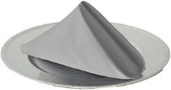 - 10 Pack 20 Inch L'Amour Satin Napkins Black And White, Oversized, Double Folded And Hemmed Table Napkins For Restaurant, Bistro, Wedding, Thanksgiving And Christmas -Wilton Shop 318BiVWDM4L. AC