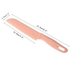 5 Pieces Kids Kitchen Knife Set, Toddler’Plastic Kitchen Knife Set - Kids Safe Cooking Knives, Chef Nylon Knife/Children's Fruit Knife, Cake Knife，Bread Knife, Lettuce Knife Or Salad Knife -Wilton Shop 318ENIK1DNL