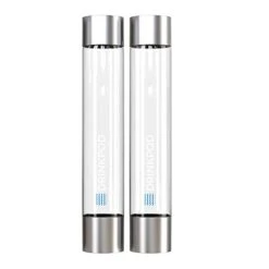 Fizzpod 32 Oz Slim Design Water Bottles - 2 Pack (Silver)