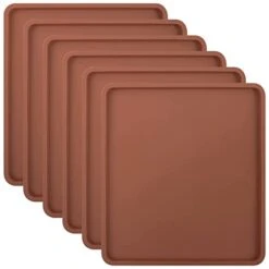 6PCS Silicone Dehydrator Mats With Edge - Silicone Sheets Compatible With Cosori CP267-FD, Nonstick Silicone Tray Liner, High Temperature Resistance Reusable For Fruits Meat Vegetables Herbs