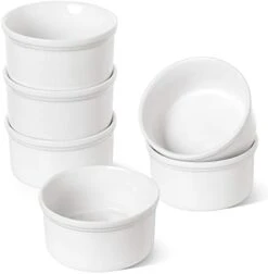 Ramekins 6 Oz, Ceramic Souffle Dishes, Ramekin For Creme Brulee, Lava Cakes, Pudding, Custard Cups, Souffle, Pot Pie, Dip Sauce -3.8 Inch, Set Of 6, Ceylon Blue -Wilton Shop 3198kEnEb7L. AC