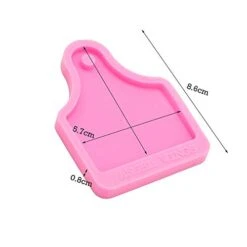 Cow Dog Pet Tag Keychain Silicone Mold With Hole For DIY Desserts Handmade Ice Cream Cupcake Cake Topper Decoration Fondant Mold Crystal Candy Pudding Gum Paste Jelly Shots Chocolate Soap Mould