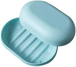 Drainage Soap Box Travel Portable Soap Box Bathroom Soap Dishes Case Easy To Carry Home Shower Outdoor Hiking Camping Soap Holder Container (Color : Dark Blue) -Wilton Shop 319YXVh50mL. AC