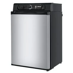 3 Way Propane Refrigerator, 2.1 Cu.Ft Camper Gas Fridge 110V/12V/LPG, Quiet Outdoor Camper RV Refrigerator, Compact Refrigerator For Semi Truck, Camper Van, RV, Garage, Boat