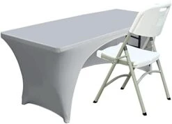 Spandex Open Back Table Cover 6 Ft. Fitted Polyester Tablecloth Stretch Spandex Tablecover Table Toppers 30+ Colors 25 Spandex Open Back Table Cover 6 Ft. Fitted Polyester Tablecloth Stretch Spandex Tablecover Table Toppers 30+ Colors -Wilton Shop 31A2AMaKgVL. AC