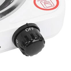 1000W White Stainless Electric Burner, Compact And Portable Hot Plate For Cooking, Camping Appliances With Temperature Controls, Power Indicator Lights, Easy To Clean -Wilton Shop 31A8AYfxsNS