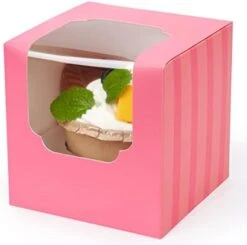 Cupcake Boxes 50 Pcs White Individual Cupcake Box, Single Cupcake Containers Cardboard Holders With Inserts And Window For Muffins Cocoa Bombs Packaging Togo Boxes For Birthdays Showers Party Favors Packing -Wilton Shop 31AAO6QliaL. AC 1