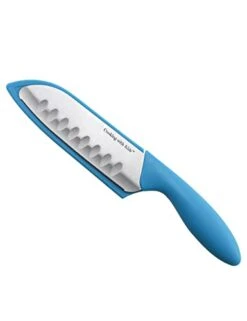 With Kids - Beginner's Chef Knife (Teal) With Protective Safety Sheath - First Chef's Knife For Children