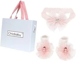 Kisangel 1 Set Baby Gift Set Hair Accessories Set Photo Gift Baby Girl Socks Baby Shower Gifts Infant Photo Props Newborn Photography Socks Kid Hairband Socks Kids Birthday Set Kids Gift -Wilton Shop 31ACaampIL. AC
