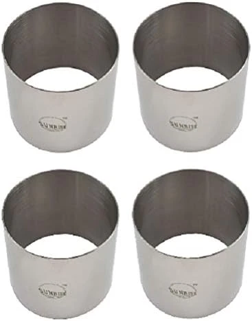Plating Forms Stainless Steel Ring Mold Set (3.5" X 2" & 3" X 1.75") 4 Count 6 Plating Forms Stainless Steel Ring Mold Set (3.5" X 2" & 3" X 1.75") 4 Count - Image 4
