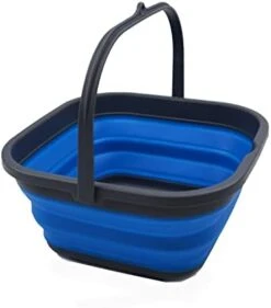 5.5L (1.4 Gallon) Collapsible Square Handy Bucket / Foldable SquareWater Pail / Portable Tub With Handle. (White/Grey, 1) 19 5.5L (1.4 Gallon) Collapsible Square Handy Bucket / Foldable SquareWater Pail / Portable Tub With Handle. (White/Grey, 1) -Wilton Shop 31AawJP5D9L. AC