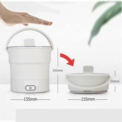 AARTEX Cooking Pot, Dormitory Small Household Appliances Small Hot Pot Outdoor Electric Pot All-in-one Multi-Functional Mini Silica Gel Folding Electric Cooker -Wilton Shop 31AbrM2yYXL