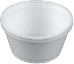 8 Ounce Foam Cup With Vented Lid In White. Hot And Cold Foods. For Ice Cream, Yogurt, Soup, Takeout, Carryout. Pack Of 50. Model MM-8SJ20/20JL-50 -Wilton Shop 31AuMoCcEUL