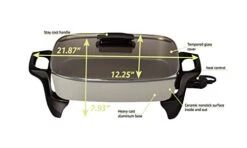 Ceramic Nonstick Electric Skillet - Serves 6 To 8 People (16-Inch, Grey) -Wilton Shop 31B29jL1iML