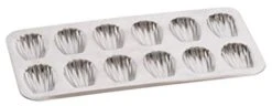 12 Count Heavy Tinned Steel Madeleine Sheet Pan, Made In France