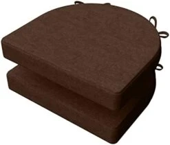 U-Shaped Chair Cushions For Dining Chairs With Ties And Removable Cover, 2" Thick Dining Kitchen Chair Pads, Indoor Dining Room Chair Cushions, 17" X 16", Set Of 4, Beige -Wilton Shop 31BYnKMgeuL. AC