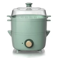 ZGJHFF Electric Food Steamers Household Multifunctional Egg Cooker ForBoiler Cooking Tools Kitchen 2 Layers 600W