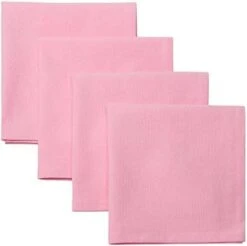 Unkins Reusable Cloth Napkins For Kids | 12”x12” | Thick, Absorbent, Durable | Machine Washable For Easy Care | Name Tag | Soft Cotton Fabric | Great For School Lunchboxes | Set Of 4 (Bright Pink) -Wilton Shop 31Bv4M4VExL. AC