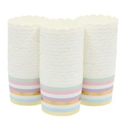 50 Pack Striped Paper Baking Cups, Rainbow Pastel Cupcake Liners For Muffins, Cupcakes, And Desserts For Birthday Parties, Spring Celebrations, And Baby Showers (2.2 In) -Wilton Shop 31BwBQrQrrL