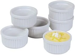 Pworks By Progressive Porcelain Stacking Ramekins-Set Of 6 For Baking, Crème Brulee Dishes, Souffle, Flan Pan Sauce, Custard, Pudding Cups, Dipping Bowls -Wilton Shop 31C5T7TwNLL