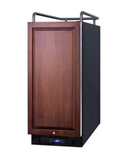Summit Appliance SBC15NKIF Built-in 15" Wide Commercially Listed Kegerator With Auto Defrost, Digital Thermostat, Panel-Ready Door, 2 Wire Shelves, Front Lock, Sealed Back And Black Cabinet -Wilton Shop 31C68JZD6iL