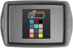 Non Stick Jelly Roll Baking Pans, Thick Warp Proof, 3 Piece, Durable Silicone Handles, Kitchen Oven Pan Bakeware Set, Cooking, Roasting Sets, Easy Clean, Set Of 3, Black -Wilton Shop 31CB6O4RYGL. AC