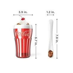 Coca-Cola Float & Slushy Maker, Retro Make And Serve Cup With Freezer Core Creates Single-serving Smoothies, Slushies And Milkshakes In Minutes, BPA-free