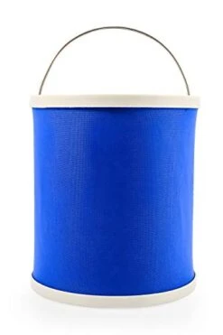 Camco Collapsible Bucket With Storage Case- Durable Pop Up Bucket With Watertight Fabric, Holds 3 Gallons Of Water - Great For RVs, Camping, Fishing, Boating, Hiking And More - Blue (42993), Blank Ski -Wilton Shop 31DSnezGlVL