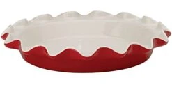 Rose Levy Beranbaum’s Perfect Pie Plate, Ceramic, Rose, 10.75-Inches