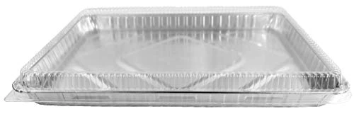 1/2 Size Sheet Cake Aluminum Foil Pan W/Clear Low Dome Lid (Pack Of 10 Sets) 17.1 L X 12.3 W X 1.25 D 8 1/2 Size Sheet Cake Aluminum Foil Pan W/Clear Low Dome Lid (Pack Of 10 Sets) 17.1 L X 12.3 W X 1.25 D - Image 6