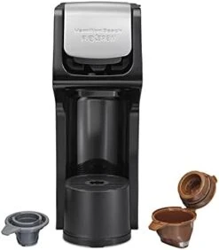 Hamilton Beach 49900 FlexBrew Single-Serve Coffee Maker Compatible With Pod Packs And Grounds, 8 Ounces, Black-Fast Brewing -Wilton Shop 31DkDdqU7ZS. AC