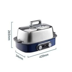 AKAAYU Soup Pot Electric Steamer Household Stainless Steel Pot Small Steam Pot Quick Automatic Power-Off Steaming Cage -Wilton Shop 31DoJ6Dwo4L 1