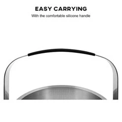 Fortune Candy Insulated Ice Bucket, Double Walled Stainless Steel Ice Bucket With Ice Tongs, Scoop, Lid, And Exclusive Handmade Nylon Holder, 2.8 L (Black) -Wilton Shop 31E0FEILdLL 1