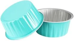 5oz 3 2/5" Set Of 24 Disposable Aluminum Foil Cups 125ml For Muffin Cupcake Baking Bake Utility Ramekin Cup (Dimand Lids) -Wilton Shop 31E6C6x6CyL. AC
